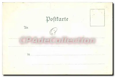 Strasburg — widok Biblioteki, Landesauschussgebäude i pomnika Gutenberg — wydawca H. Mertz, Kunst-Verlag, Tübingen — Rewers