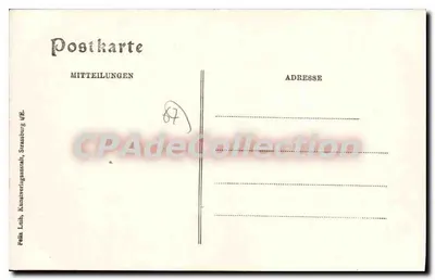Estrasburgo — Vista tirada da Praça Imperial — Félis Laub, Estrasburgo — Verso