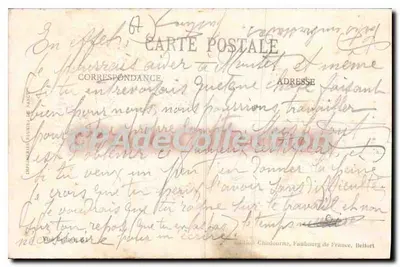 Tipo de Alsaciana — 682 — Editor Chadoourns, Belfort — Verso