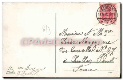 Zabern. Hohbarr. Saverne. Hohbarr. — Zamek Hohbarr i ruiny — Stara pocztówka deCollection — Rewers
