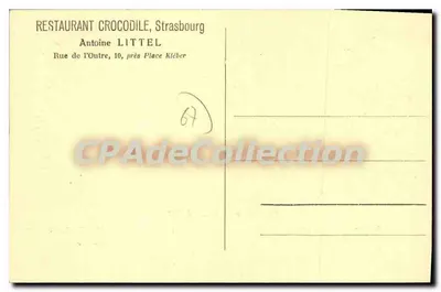 Święto wiosenne w 1870 — oryginalny obraz malarza GRISON — Restauracja CROCODILE STRASBOURG — Rewers