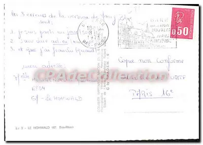 Le Hohwald — Bairro de Belyedere, O Campo do Fogo, O Centro — Impressora S.A.D.E.M. (67) B. Rhin — Verso