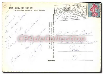 Col do Donon — A Montanha Sagrada e o Hotel Velleda — Edição da Europa — Verso