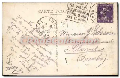 Thann en el siglo XVII — vista histórica — editor no identificado, n° 13 — Reverso