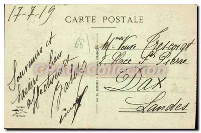 Mulhouse - Rue de Colmar — cartão postal n°14, editado por O. Bergeret, Strasbourg — Verso
