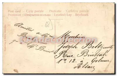 Colmar, O.-Els. — Nowy basen publiczny — wydawca J. Kunz, Gräswellen — Rewers