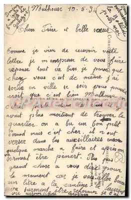Mulhouse — Praça da República — LL. n°35 — Verso