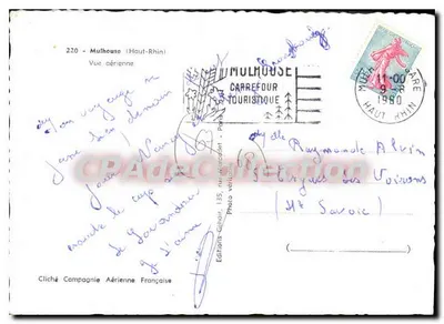 Mulhouse (Haut-Rhin) — widok z lotu ptaka — Wydawnictwo Carrefour Turystyczny — Rewers