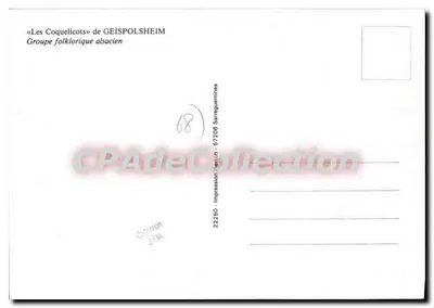 «Les Coquelicots» z GEISPOLSHEIM — Grupa folklorystyczna z Alsacji — Wydawnictwo J.E.M. nr 22260 — Rewers