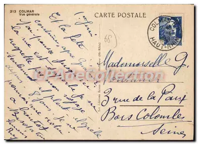Colmar — Widok ogólny — Wydawnictwo Braun & Cie, n° 313 — Rewers