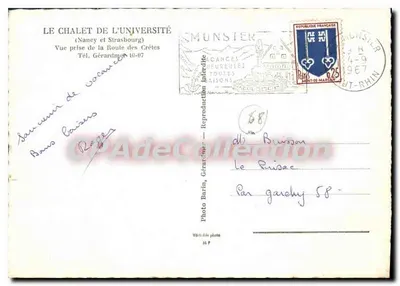 Chalet Uniwersytetu — (Naney i Strasbourg) — Foto Barin, nr MP — Rewers