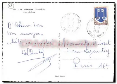 Le Bonhomme (Haut-Rhin) — ogólny widok — Réal Photo, n° 535 — Rewers