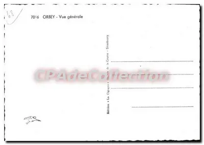 Orbey — Vista geral — Edição « La Cigogne » Strasbourg — Verso