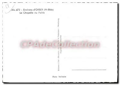 A Capela do Pairis — Arredores de Orbey (Haut-Rhin) — Edições de Arte Marasco — Verso