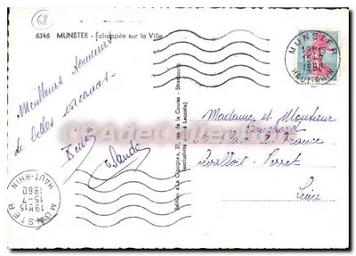 Munster — Vista sobre a Cidade — Edição André Lecante, n° 6346 — Verso