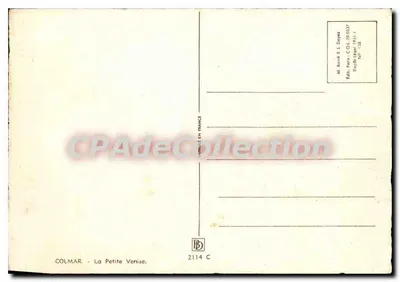 कोलमार — छोटी वेनिस — प्रकाशक म. बारे & जे. डोयाज, संख्या 2114 C — पीछे