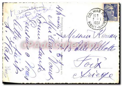 Stare budynki w Colmarze — Dom Pfister — Colmar, Haut-Rhin — Rewers