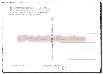 Le Markstein (Haut-Rhin) — Ośrodek turystyczny i stacja narciarska — Widok z powietrza — Éditions Aériennes Comier — Rewers