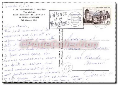 Ogólny widok Luz — Alzacja — Wydawnictwo Popeline d'Alsace — Rewers