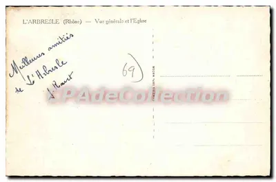 L'Arbresle (Rhône) — Vista geral e a Igreja — Combellier & Fils, BACON — Verso