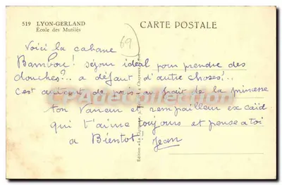 Lyon-Gerland — Szkoła dla Osób Niepełnosprawnych — Wydawnictwo «La Gypaume» — Rewers