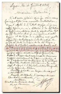 Fort de la Duchère — Champagne-au-Mont-d'Or (Rhône) — B.F. Paris 21 bis — Verso