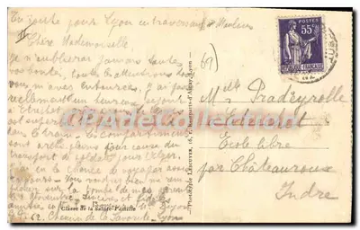 Mosteiro de Santa Elisabet da Refúgio de Nossa Senhora da Compasião — Sala de refeições com religiosas e pensionistas — Fototipia Lescuyer, Lyon — Verso