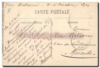 LYON — Praça dos Cordeliers — Carrier, edição Dépôme — Verso