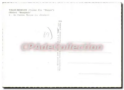 Villieu-Morgon (Caveau Cru "Morgon") — Rio Rhône, "Beaujolais" — editor Coubier (S.-e-l.), n° 6 — Verso
