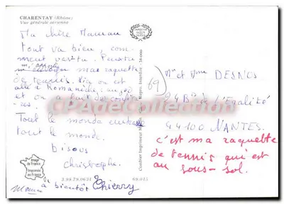 Charentay (Rhône) — Ogólny widok z powietrza — Imprimeur Comber — Rewers