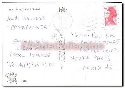 Lozanne — editor J. Cellard, n° 1.9096 — Verso