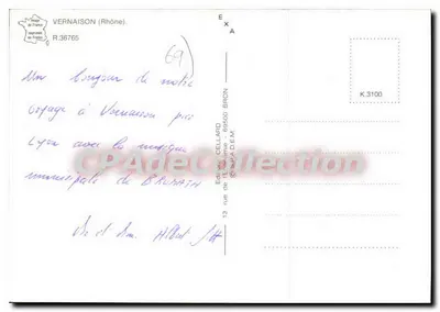 Vernaison — widok z góry — Wydawnictwo Cellard — Rewers