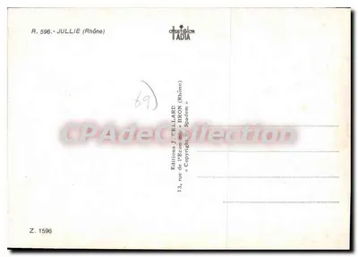 Jullie — vista panorâmica e vinhedos — Edições J. Cellard — Verso