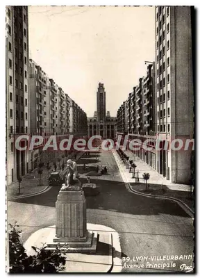Lyon-Villeurbanne — Avenida Principal — Bilhete postal antigo de Collection n°29