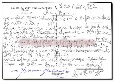 Saint-Étienne-la-Varenne — Widok ogólny — Wyd. J. Cellard, n° C. 4319 — Rewers