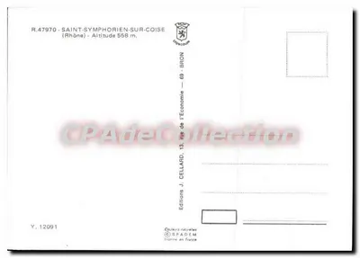 Saint-Symphorien-sur-Coise — vista aerea e dettagli del paese — Éditions SPADÉM — Verso