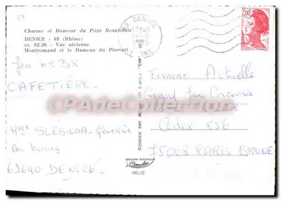 Widok z powietrza na Pirevert — Denice (Rhône) — C.I.M. (Kolekcja CPADeCollection) — Rewers