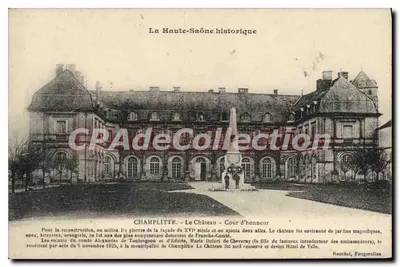 Champlitte - O Castelo - Pátio de Honra — Histórica La Haute-Saône, editor Reuchel, Fongerolles