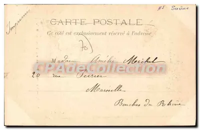 Lure — Pomnik Pamięci Francuskiej (1870-71) — Wyd. Ad. Vecht, Sainte-Dire, Nr 953 — Rewers