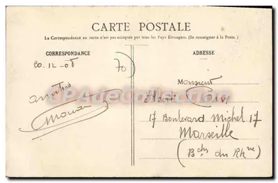 Castillo de Chatigny — Luxeuil-les-Bains (Alta Saône) — Ad Wolck, Saint-Dié, N° 6554 — Reverso