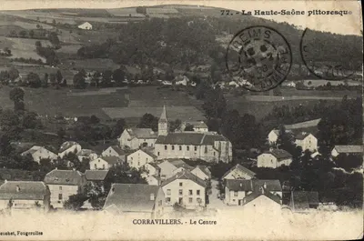 Corravillers - O Centro — A Alta-Saône pitoresca — editor desconhecido, n°77