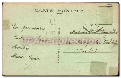 Lavoncourt (Haute-Saône) — O Monumento — Éditions C. L. Besarçon, n° 7257 — Verso