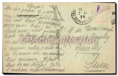Fontaines. Monument voor de Dood — Eer aan hen — uitgever FOOEA — Achterkant