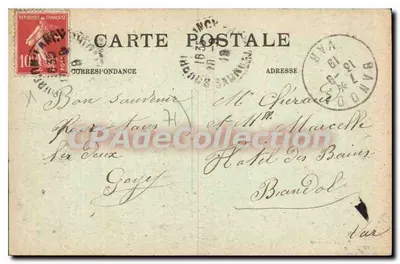 Bourbon-Lancy — Ujęcie termalne z Tourniquet — Wydawca: Delaunay & Cie — Rewers