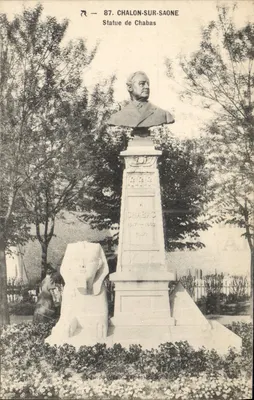 Chalon-sur-Saône — Estátua de Chabas — Edição G. G. Léon