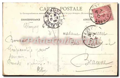Chagny - Castelo de Belle-Croix — editor G. Ferrand, 34, Rue Centrale Bourg-Albe — Verso