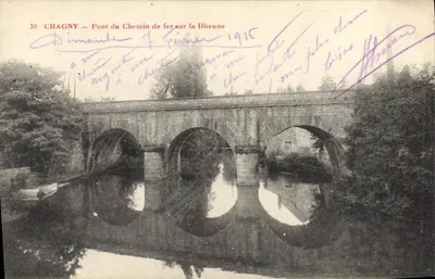 Chagny — Ponte do Caminho de Ferro sobre a Dheune — Editor desconhecido, n° 30