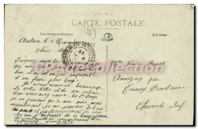 Autun - Promenade des Marbres — centralna figura, wydawca M. Guignard, Autun — Rewers