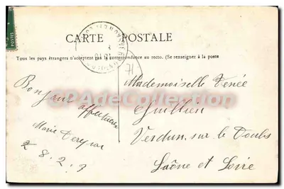 Carnaval em Chalon-sur-Saône — A Rainha e suas Damas de Honra — Edit. Bourgeois Frères — Verso