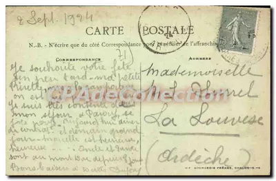 Paray-le-Monial - Vista geral. — B. F. Chalon — n° 4292 — Verso